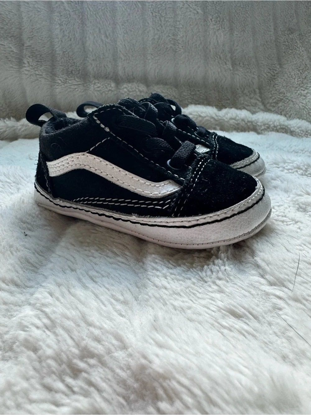 Vans Black & White Baby Old Skool Crib Shoe